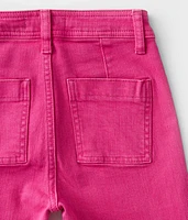 Girls - High Rise Cropped Straight Pant
