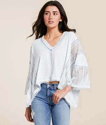 Contrast Stitch Boxy Top
