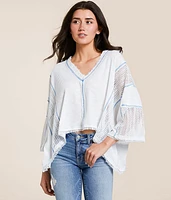 Contrast Stitch Boxy Top
