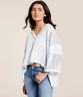 Contrast Stitch Boxy Top