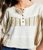 Pieced Crochet Henley