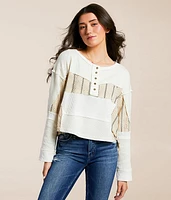 Pieced Crochet Henley