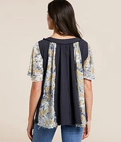 Paisley Floral Henley