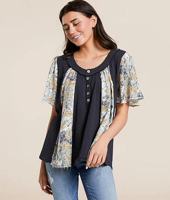 Paisley Floral Henley
