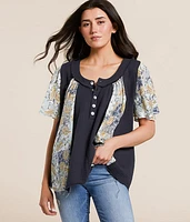 Paisley Floral Henley
