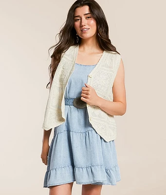Crochet Oversized Vest - One Size