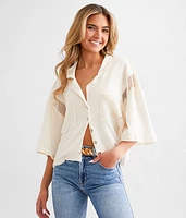 Netted Mesh Boxy Shirt