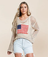 American Flag Hooded Sweater