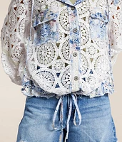 Crochet Hooded Shacket