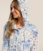 Crochet Hooded Shacket