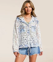 Crochet Hooded Shacket