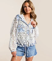 Crochet Hooded Shacket