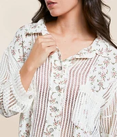 Floral Crochet Shirt