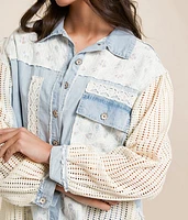Floral Lace Western Oversized Shacket