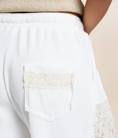 Pieced Crochet Cargo Jogger