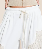 Pieced Crochet Cargo Jogger