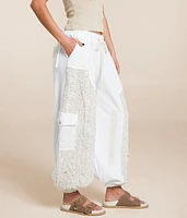 Pieced Crochet Cargo Jogger