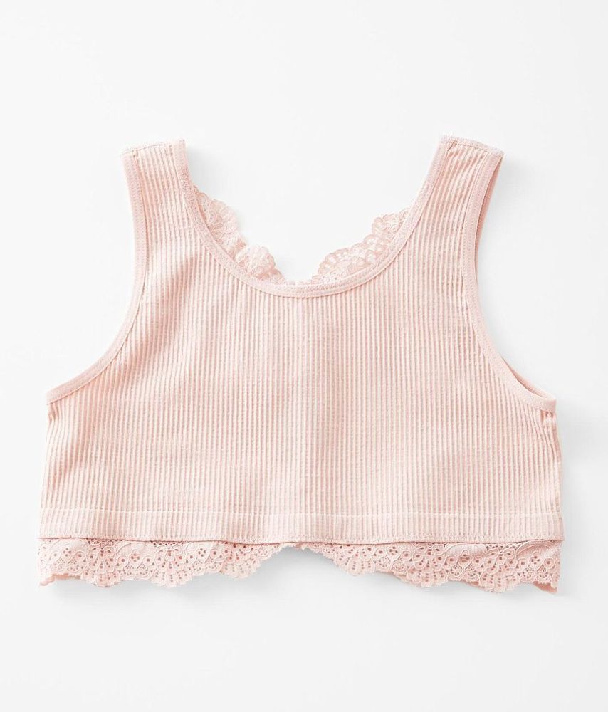 By Anthropologie Seamless Lace-Trim Bralette