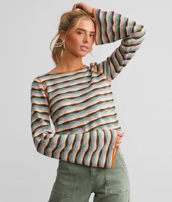 Gilded Intent Wavy Striped Sweater