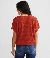 Textured Dolman Top