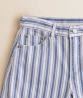 Girls - High Rise Railroad Stretch Cuffed Short