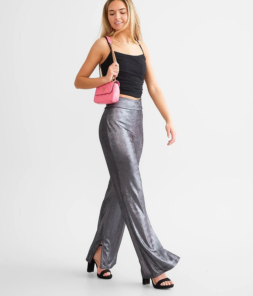 Privy Iridescent Wide Leg Split Pant