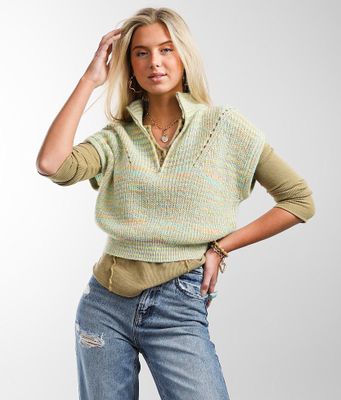 Gilded Intent Quarter Zip Sweater Vest