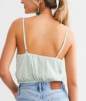 Twist Front Cropped Tank Top