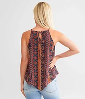 Chiffon Hanky Hem Tank Top