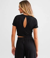 Rib Knit Cropped Top