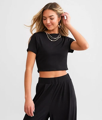 Rib Knit Cropped Top