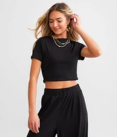 Rib Knit Cropped Top