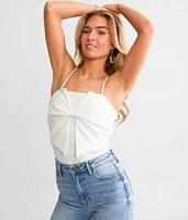 Willow & Root Glitz Bow Cropped Tank Top