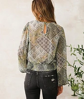 Patchwork Chiffon Top