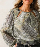 Patchwork Chiffon Top
