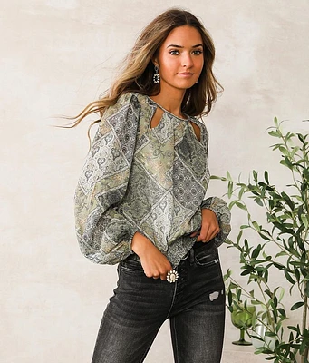 Patchwork Chiffon Top