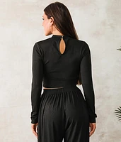 Ribbed Knit Cropped Top