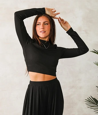 Ribbed Knit Cropped Top