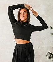 Ribbed Knit Cropped Top