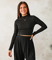 Ribbed Knit Cropped Top