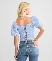 Rosette Floral Top