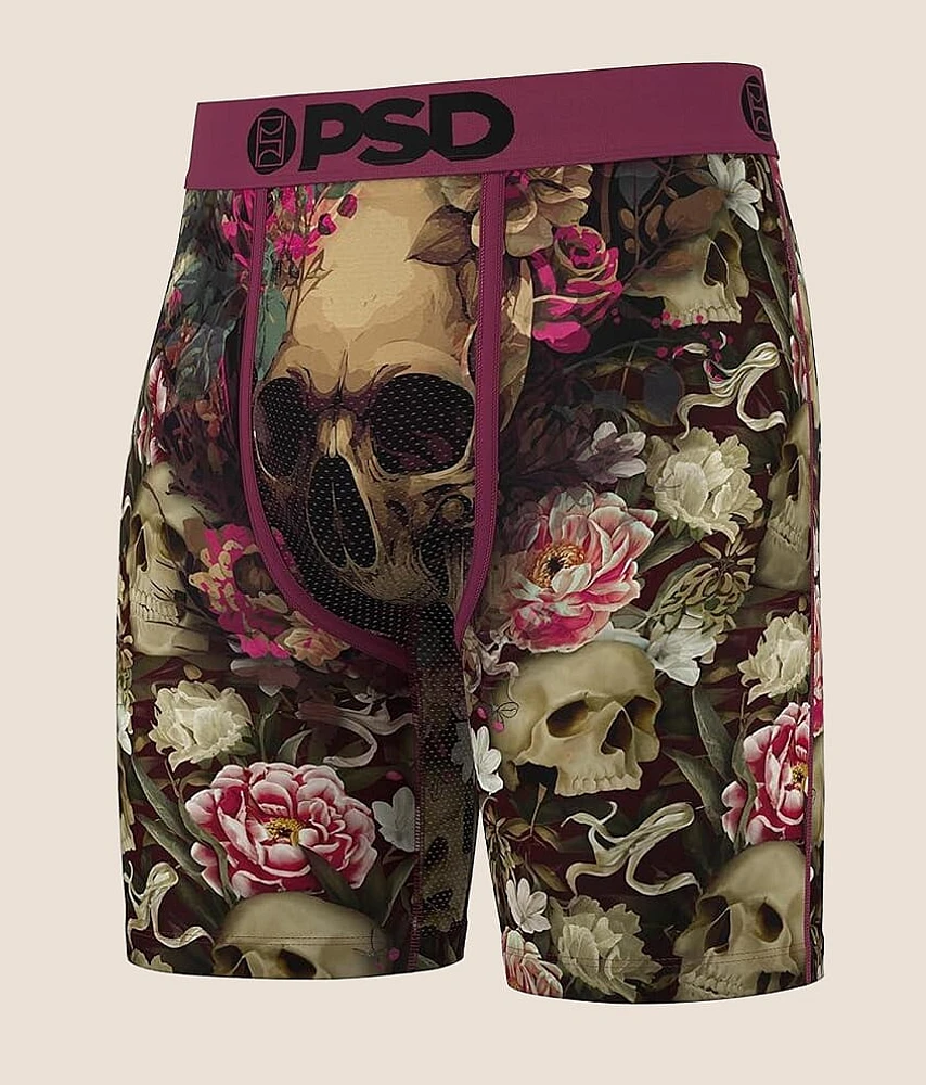 Skull Flower Stretch Boxer Briefs
