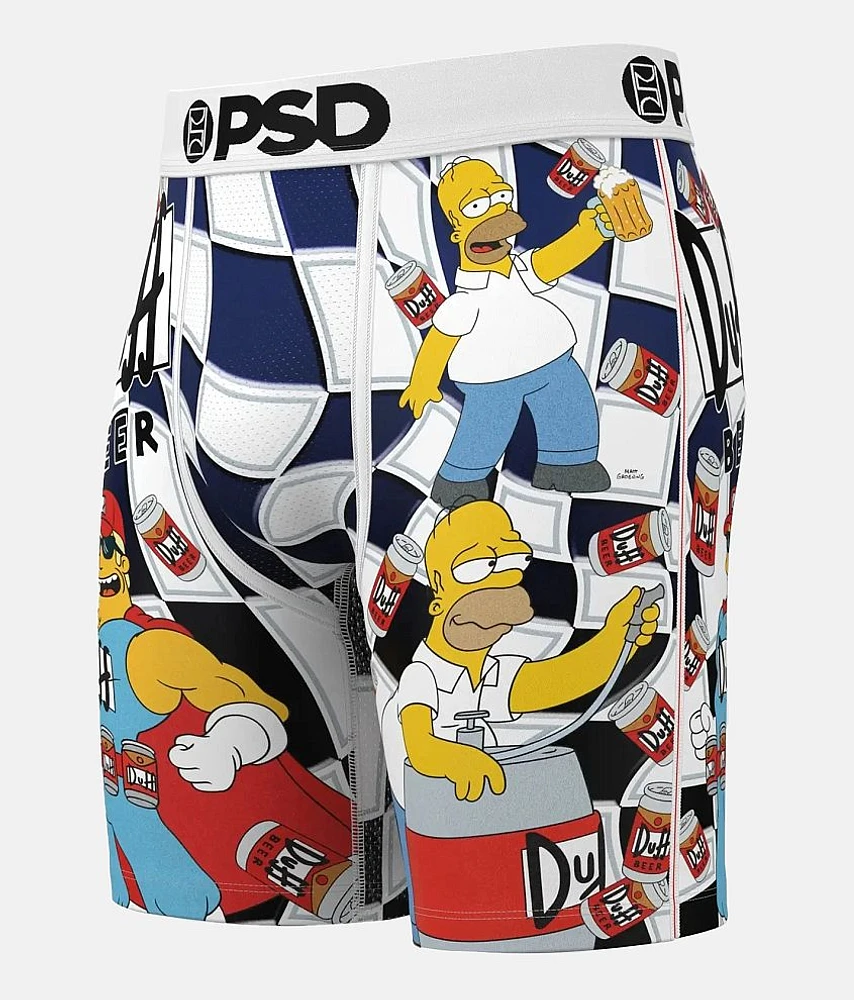 PSD The Simpsons Duff Check Stretch Boxer Briefs