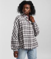 Gilded Intent Frayed Flannel Shirt