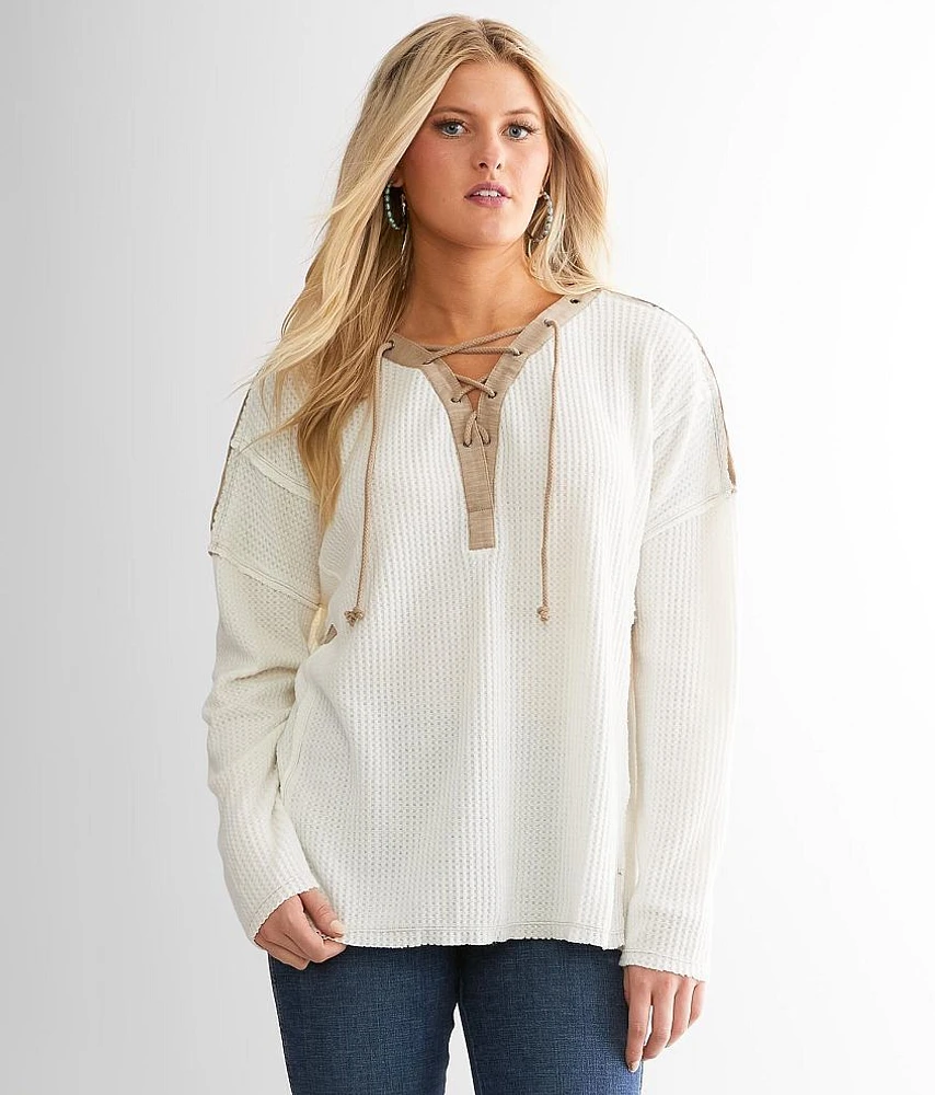 Waffle Knit Top
