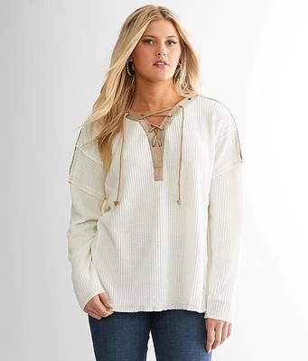Waffle Knit Top
