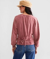 Washed Corset Top