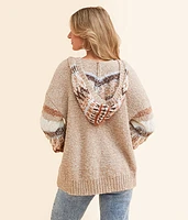 Hooded V-Neck Sweater