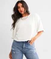 BKE Oversized Boxy Cropped Top