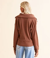Ribbed Slub Knit Pullover